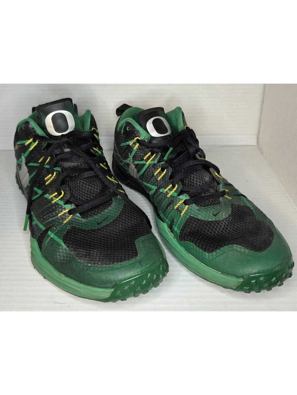 Nike Lunar TR1 NGR Men 11 Oregon Ducks Blk/Green Lunarlon Sneakers 654283-037